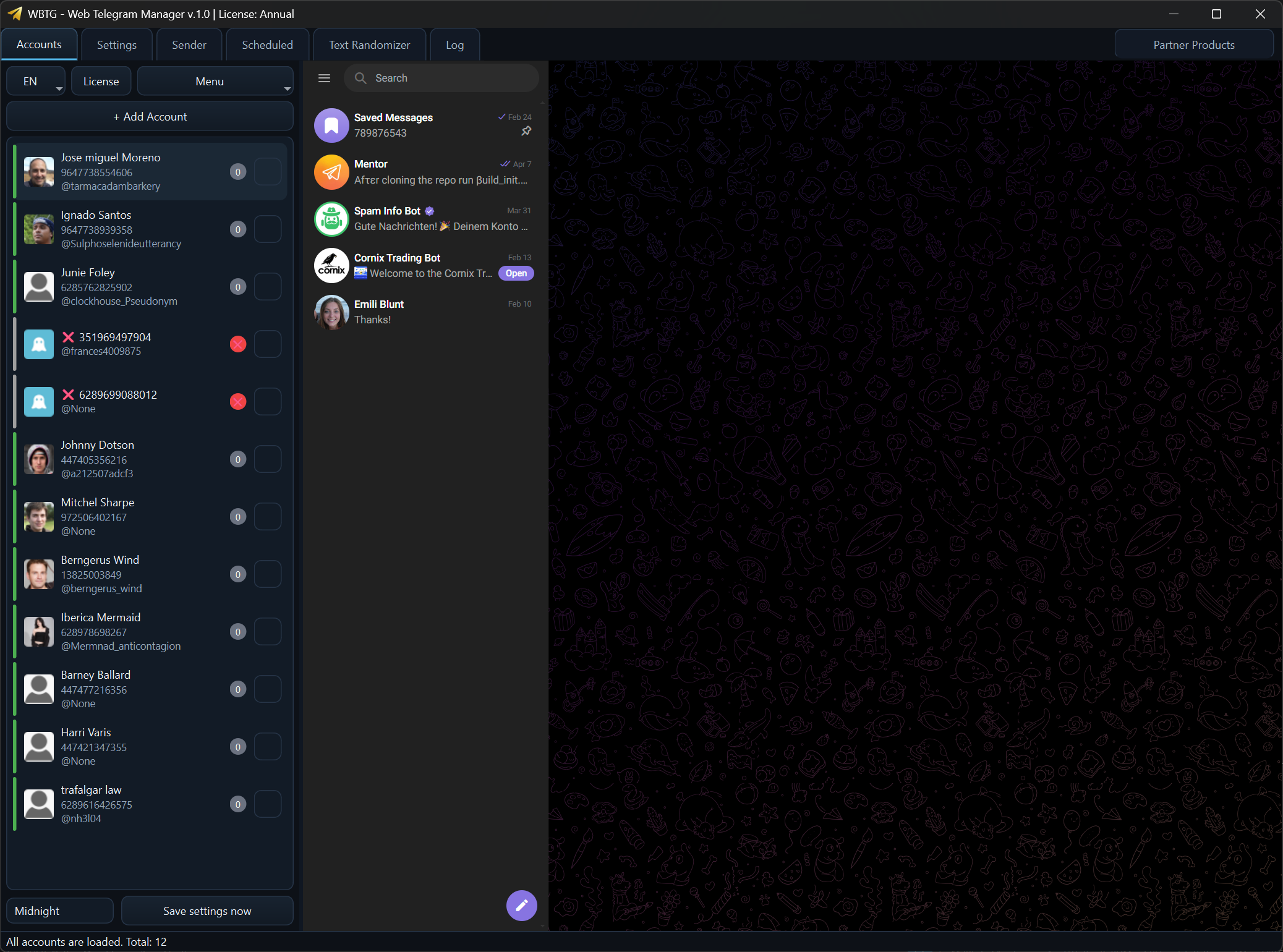 WBTG interface screenshot